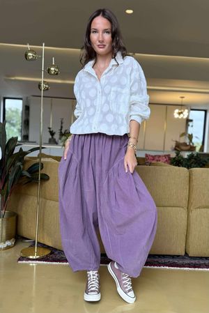 Made in Italy Cooper Needlecord Sia Pant Dewberry